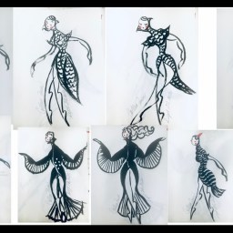 Colleen Quen’s Spark Bird costumes